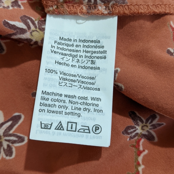 Madewell Tie Neck Peasant Top in Ginger Floral - Picture 5 of 8